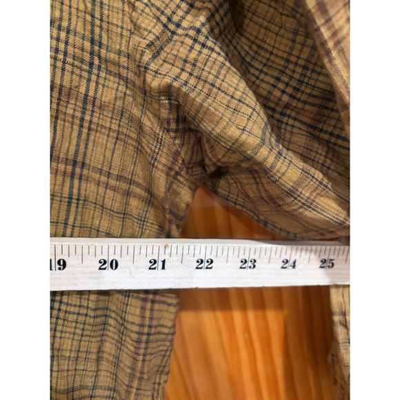 r.b. Plaid Cotton Shirt Dress Oversized Indie Boho Made in India S/M - Picture 7 of 7